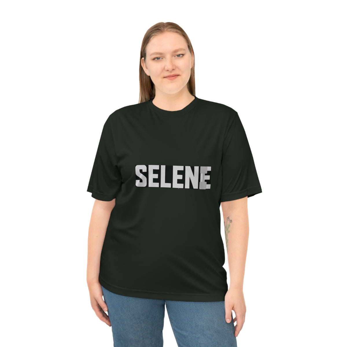 Selene Bold Logo performance t-shirt in white