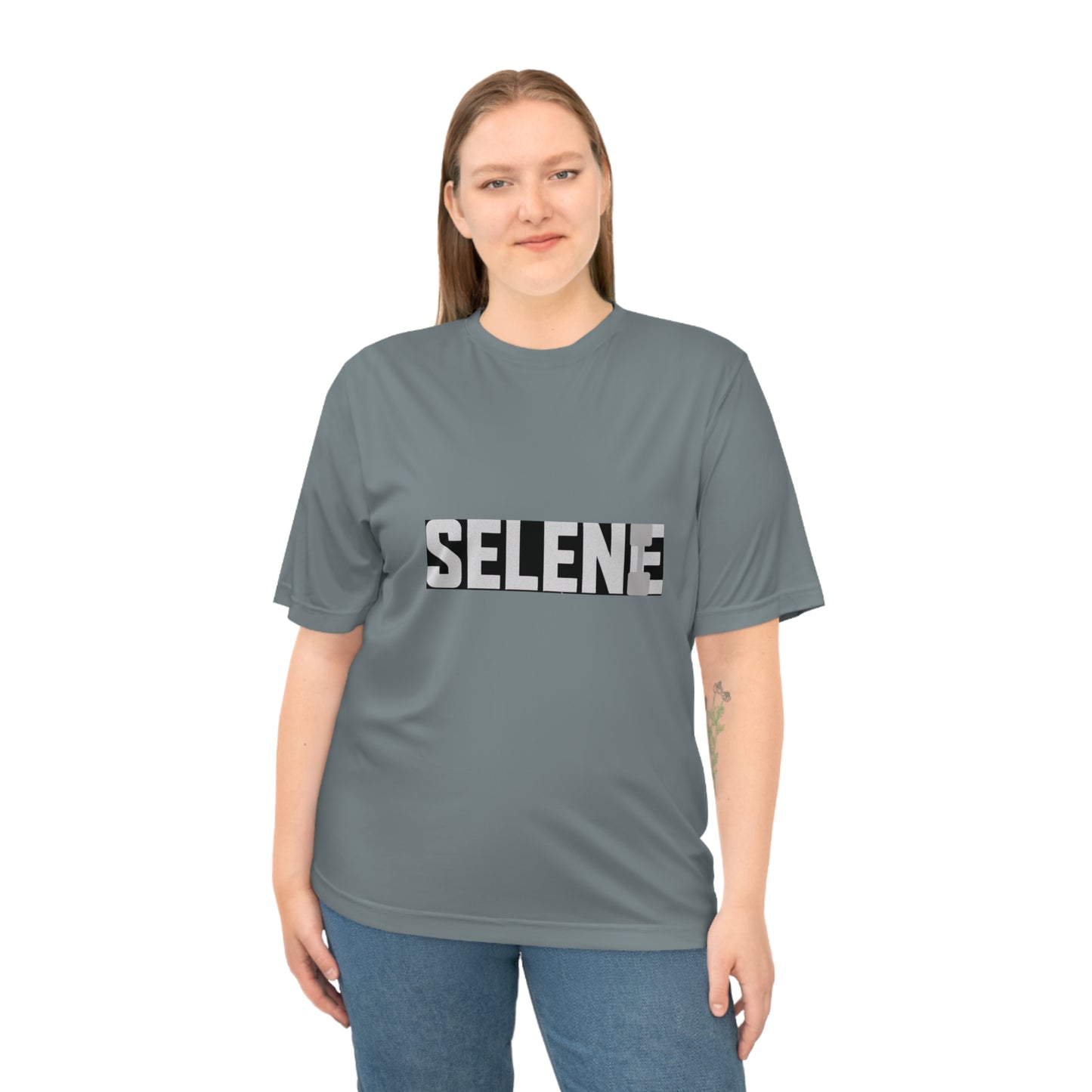 Selene Bold Logo performance t-shirt in sport dark navy