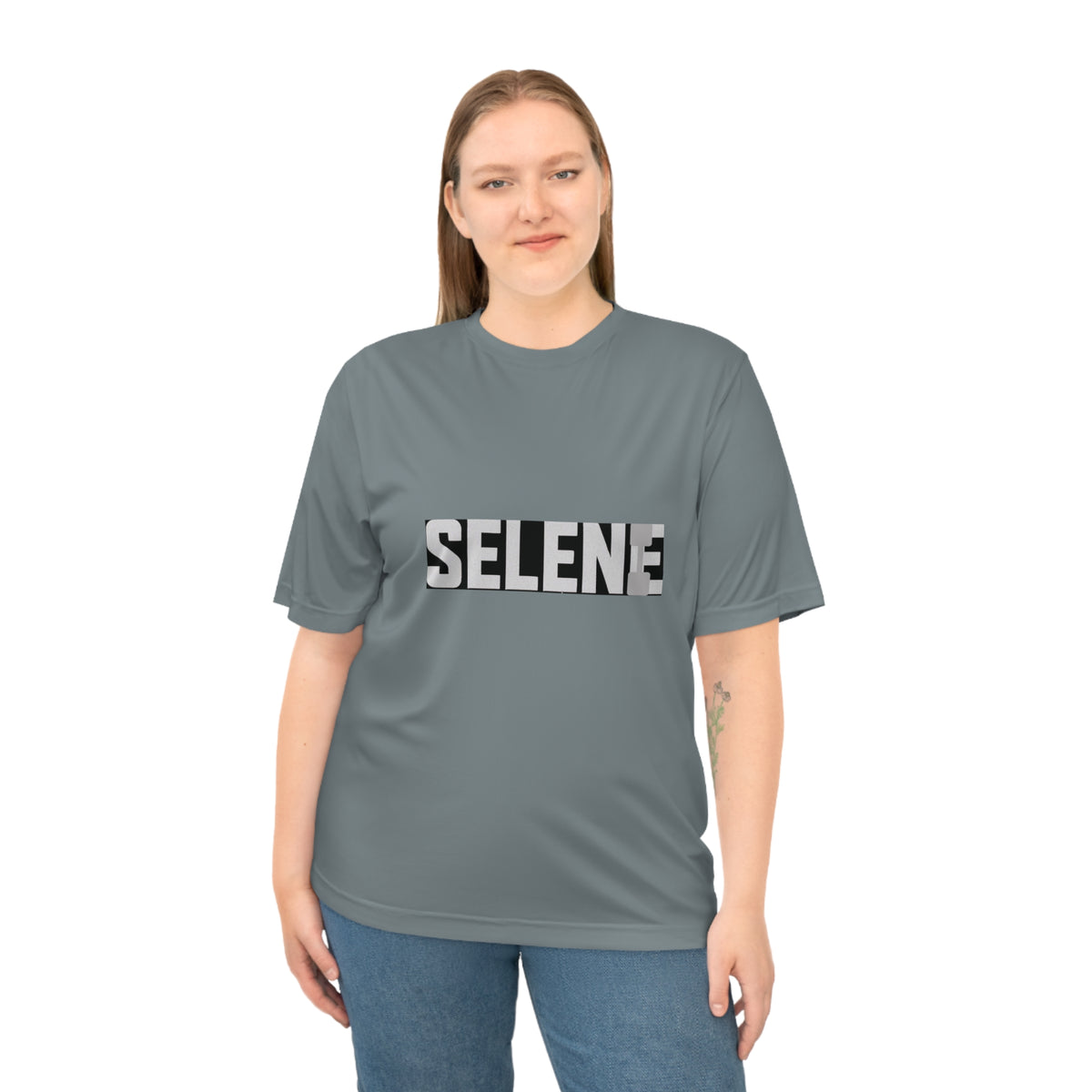 Selene Bold Logo performance t-shirt in sport dark navy
