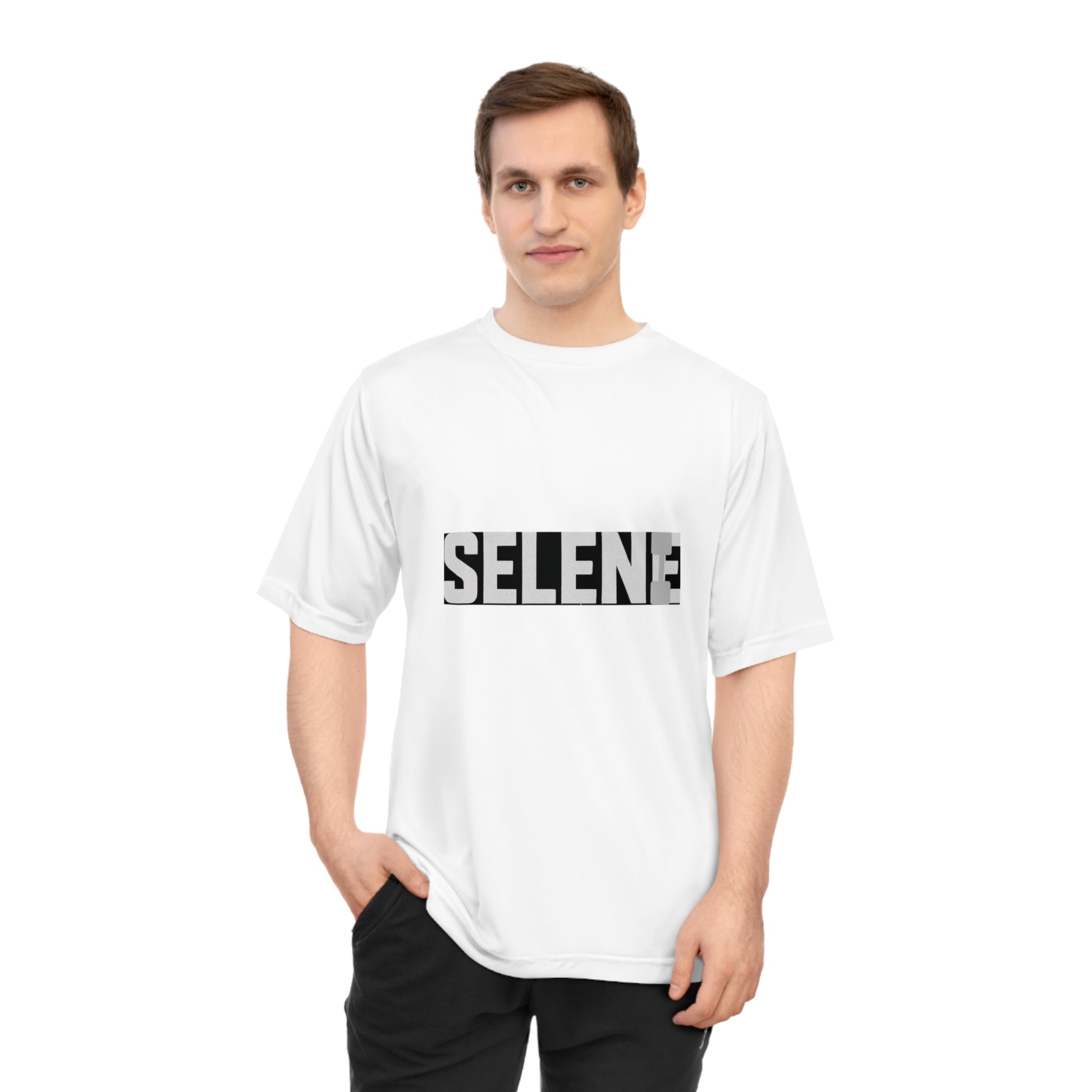 Selene Bold Logo performance t-shirt in sport dark navy